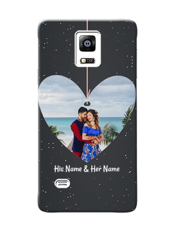 Custom samsung Note4 (2015) Hanging Heart Mobile Back Case Design