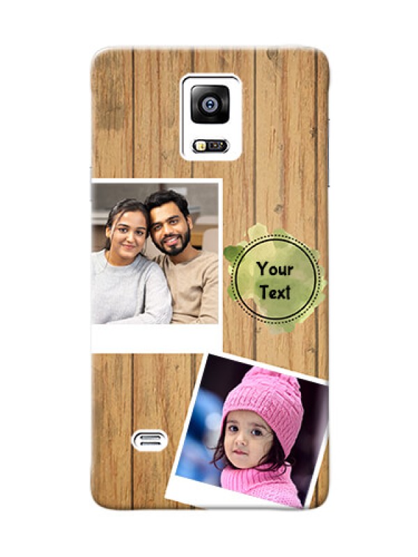 Custom samsung Note4 (2015) 3 image holder with wooden texture  Design