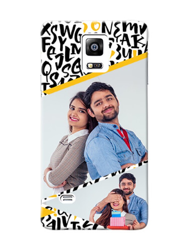 Custom samsung Note4 (2015) 2 image holder with letters pattern  Design