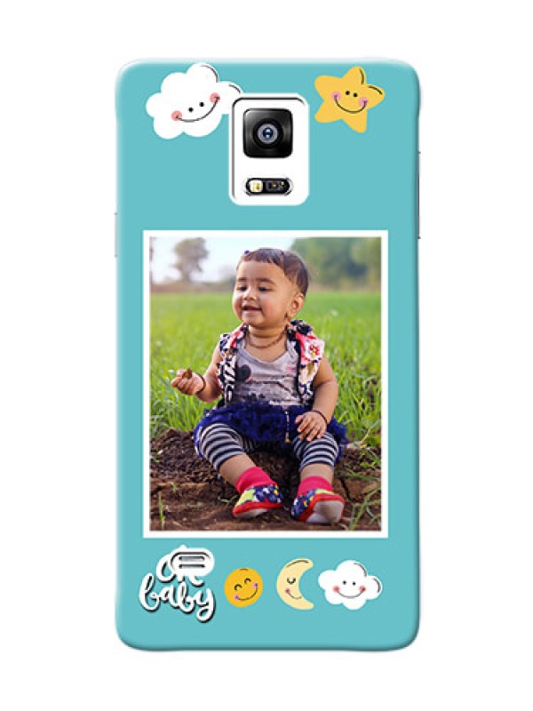 Custom samsung Note4 (2015) kids frame with smileys and stars Design