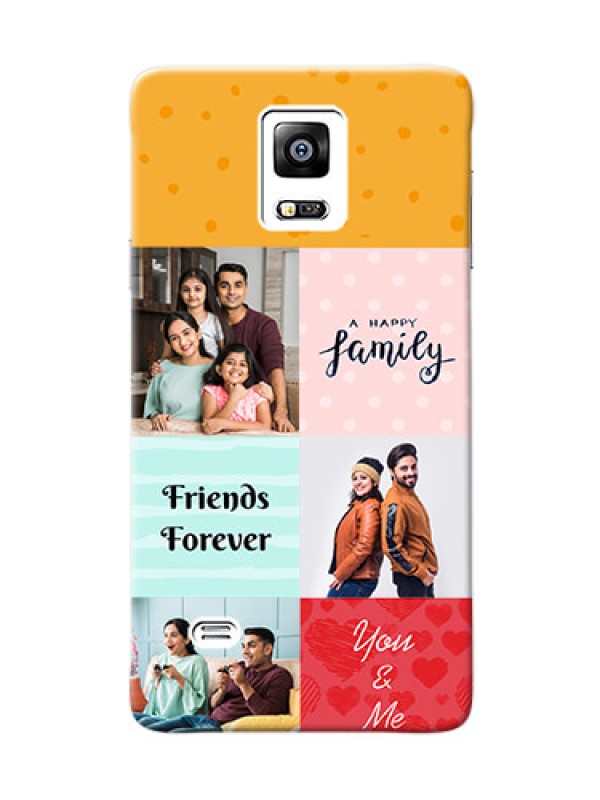 Custom samsung Note4 (2015) 4 image holder with multiple quotations Design