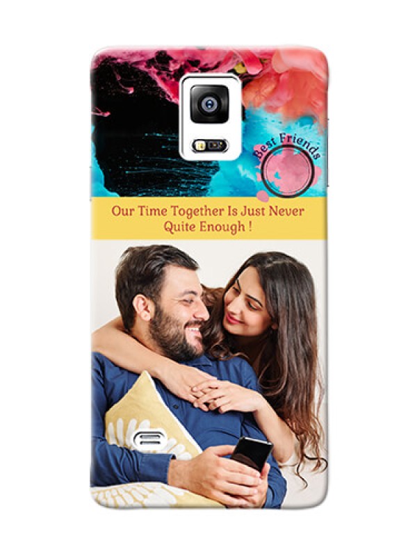 Custom samsung Note4 (2015) best friends quote with acrylic painting Design