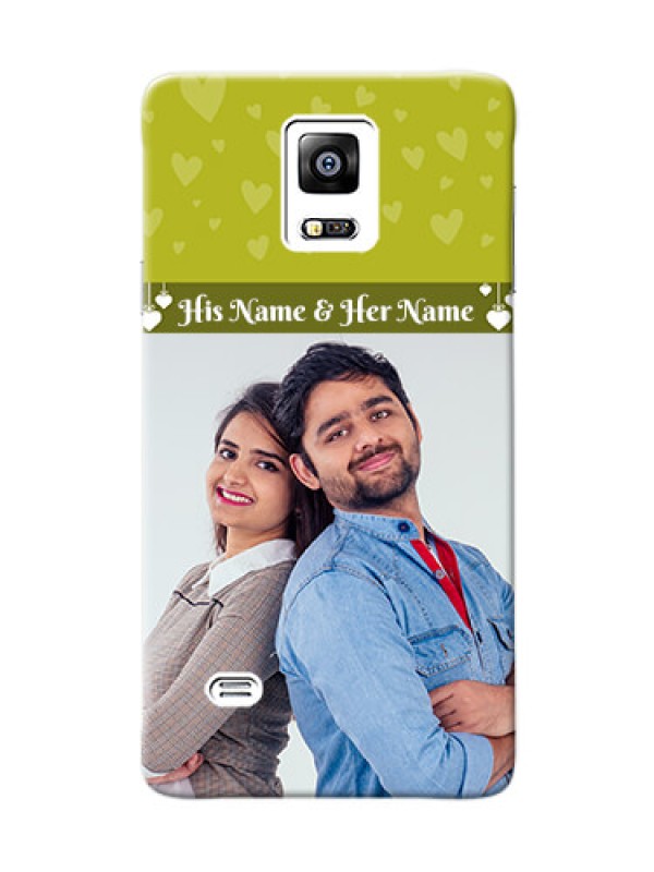 Custom samsung Note4 (2015) you and me design with hanging hearts Design