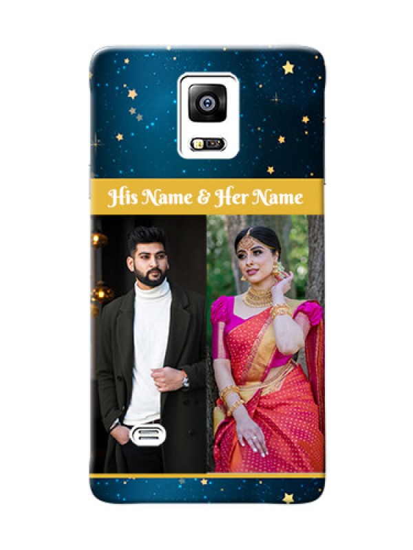 Custom samsung Note4 (2015) 2 image holder with galaxy backdrop and stars  Design
