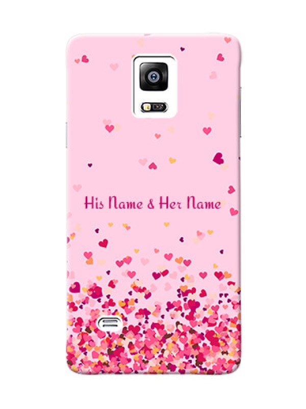 Custom Galaxy Note4 (2015) Phone Back Covers: Floating Hearts Design