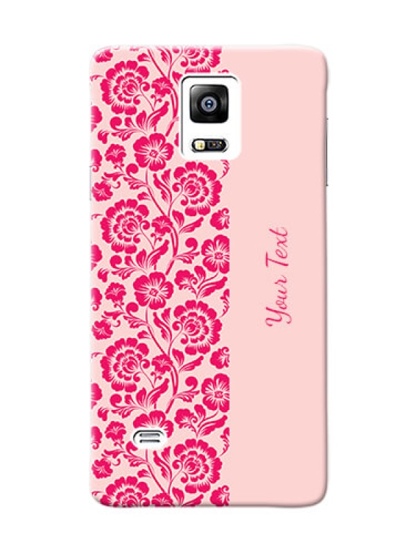 Custom Galaxy Note4 (2015) Phone Back Covers: Attractive Floral Pattern Design
