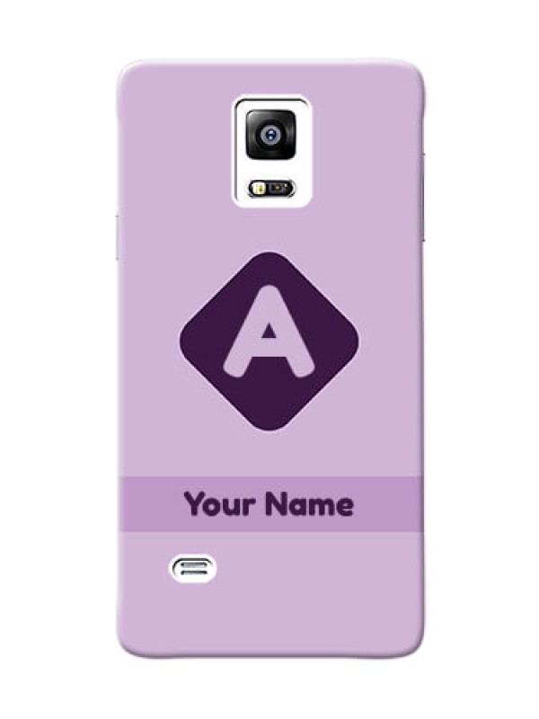 Custom Galaxy Note4 (2015) Custom Mobile Case with Custom Letter in curved badge  Design