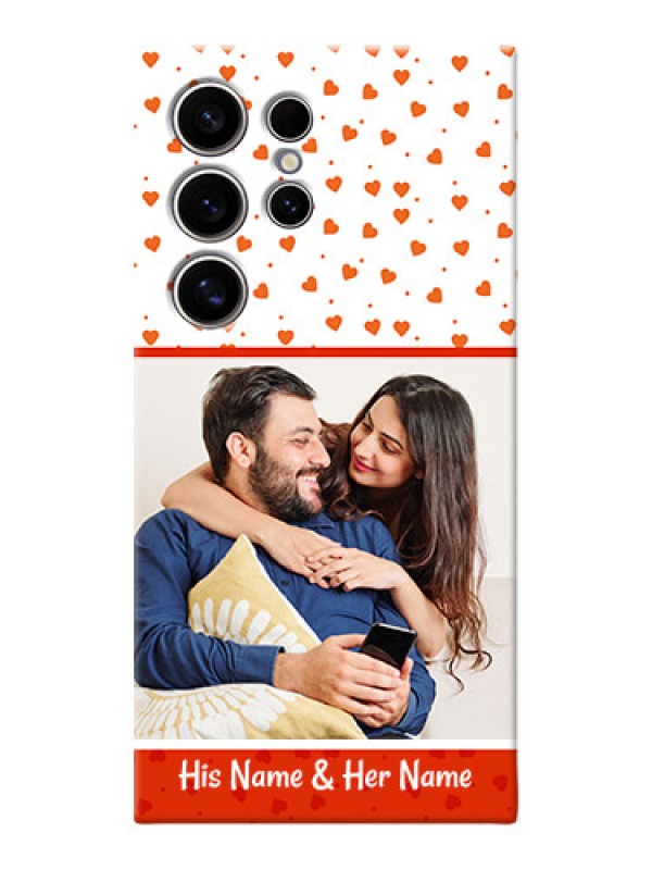 Custom Galaxy S24 Ultra 5G Phone Back Covers: Orange Love Symbol Design