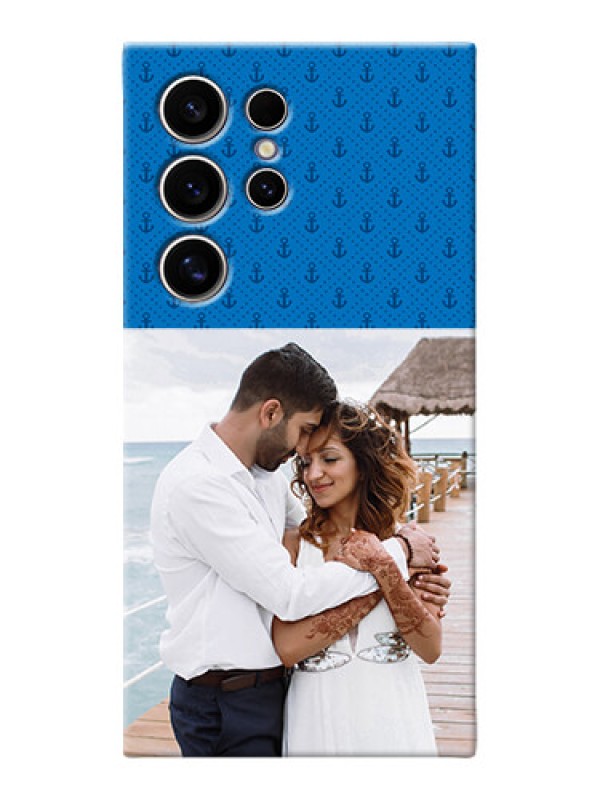 Custom Galaxy S24 Ultra 5G Mobile Phone Covers: Blue Anchors Design