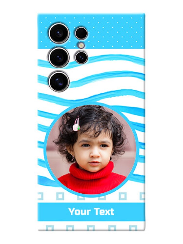 Custom Galaxy S24 Ultra 5G phone back covers: Simple Blue Case Design