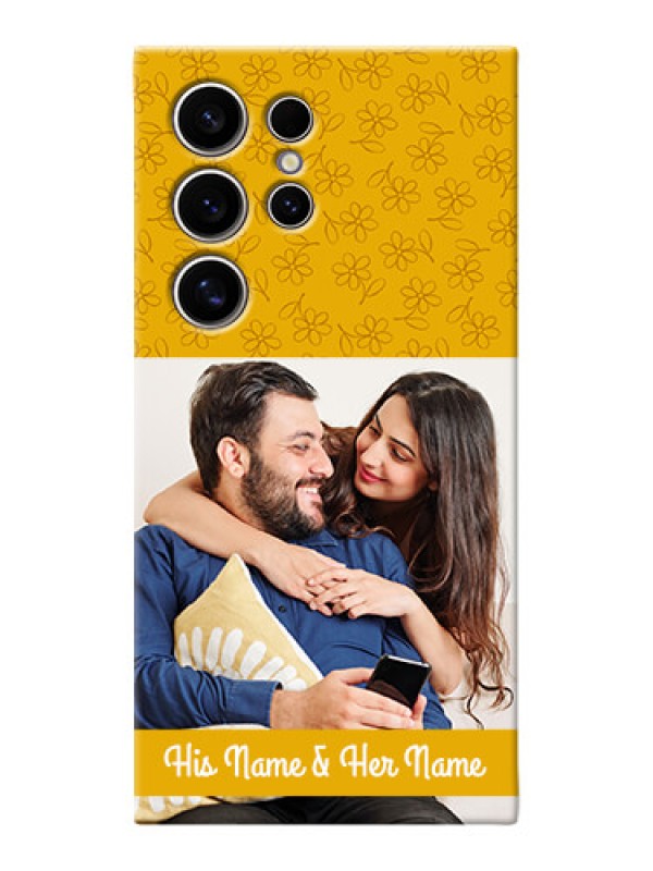 Custom Galaxy S24 Ultra 5G mobile phone covers: Yellow Floral Design