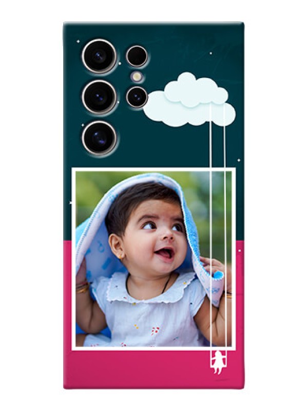 Custom Galaxy S24 Ultra 5G custom phone covers: Cute Girl with Cloud Design