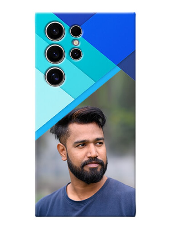 Custom Galaxy S24 Ultra 5G Phone Cases Online: Blue Abstract Cover Design