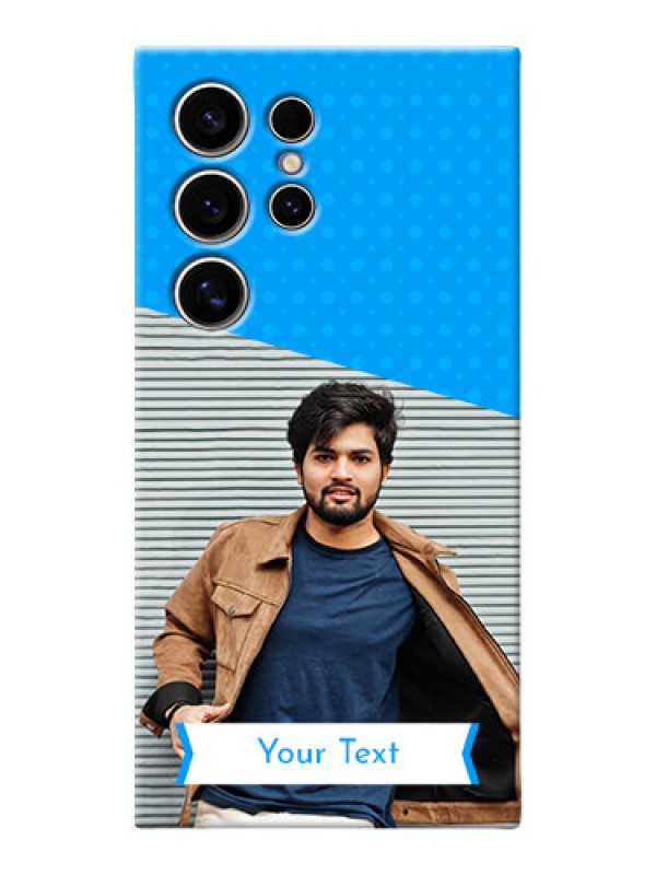 Custom Galaxy S24 Ultra 5G Personalized Mobile Covers: Simple Blue Color Dotted Design