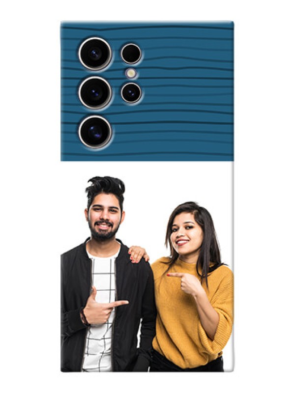 Custom Galaxy S24 Ultra 5G Custom Phone Cases: Blue Pattern Cover Design