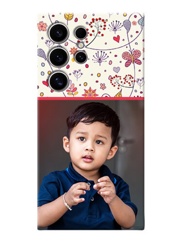 Custom Galaxy S24 Ultra 5G phone back covers: Premium Floral Design