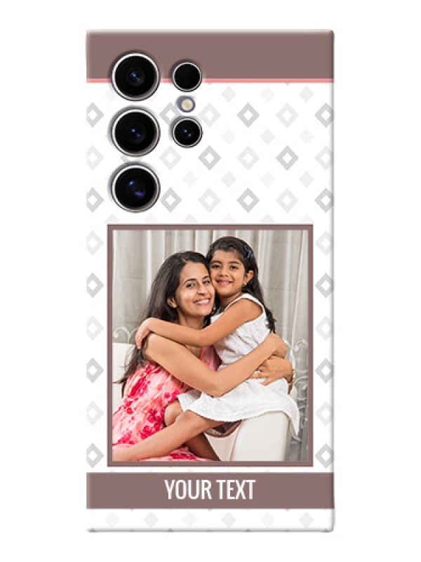 Custom Galaxy S24 Ultra 5G custom back covers: Simple Diamond Design