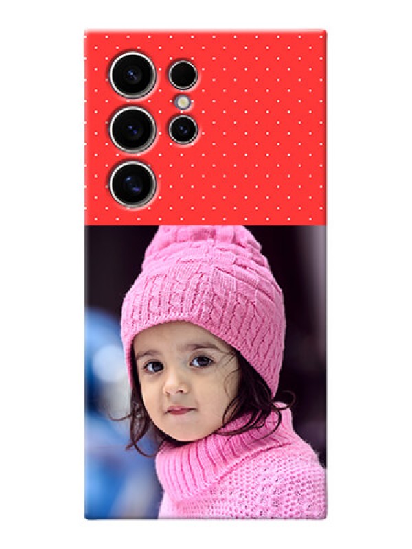 Custom Galaxy S24 Ultra 5G personalised phone covers: Red Pattern Design