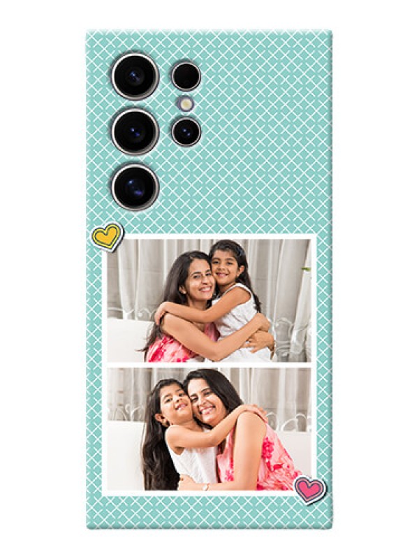 Custom Galaxy S24 Ultra 5G Custom Phone Cases: 2 Image Holder with Pattern Design