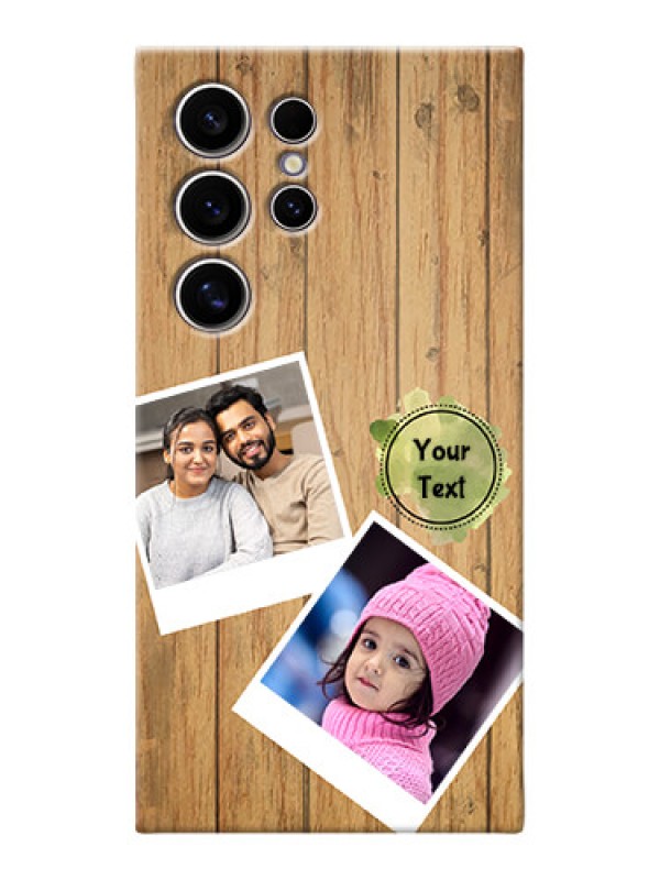 Custom Galaxy S24 Ultra 5G Custom Mobile Phone Covers: Wooden Texture Design