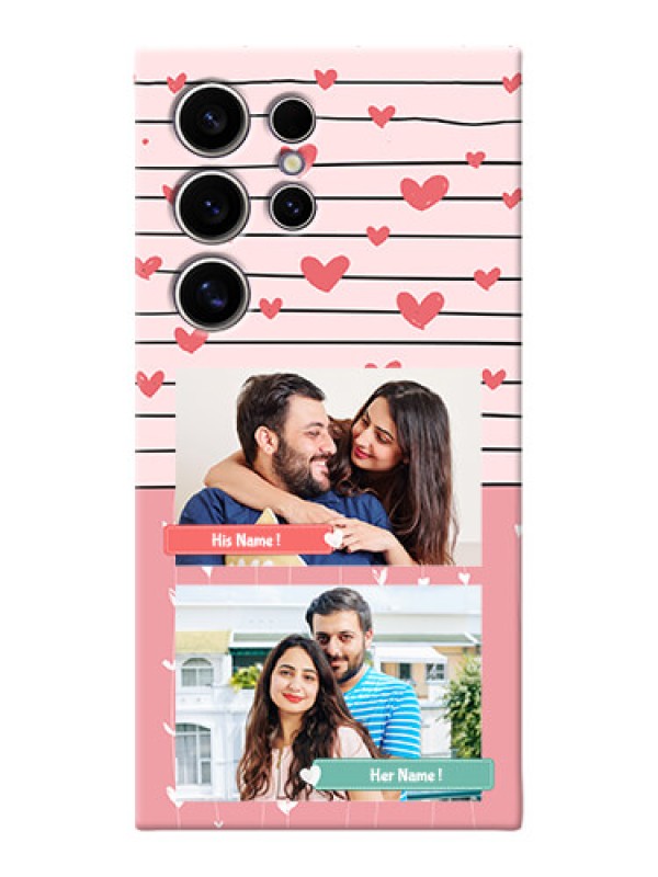Custom Galaxy S24 Ultra 5G custom mobile covers: Photo with Heart Design