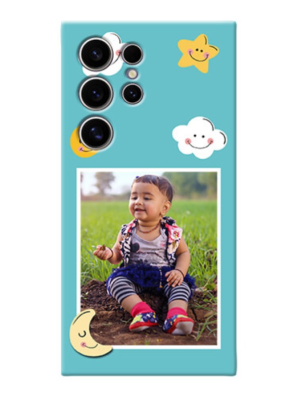 Custom Galaxy S24 Ultra 5G Personalised Phone Cases: Smiley Kids Stars Design