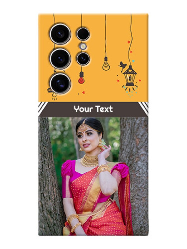 Custom Galaxy S24 Ultra 5G custom back covers with Family Picture and Icons