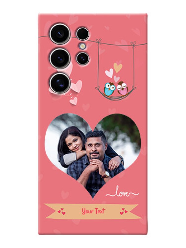 Custom Galaxy S24 Ultra 5G custom phone covers: Peach Color Love Design