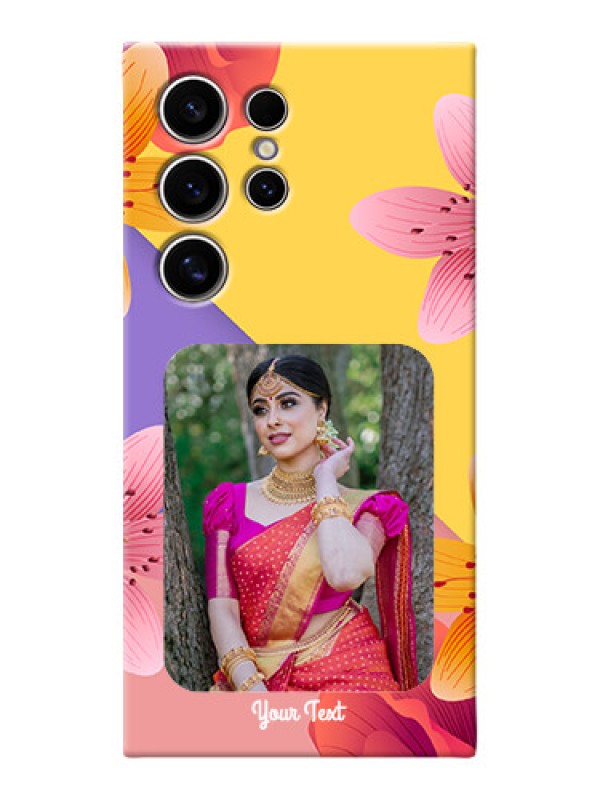 Custom Galaxy S24 Ultra 5G Mobile Covers: 3 Image With Vintage Floral Design