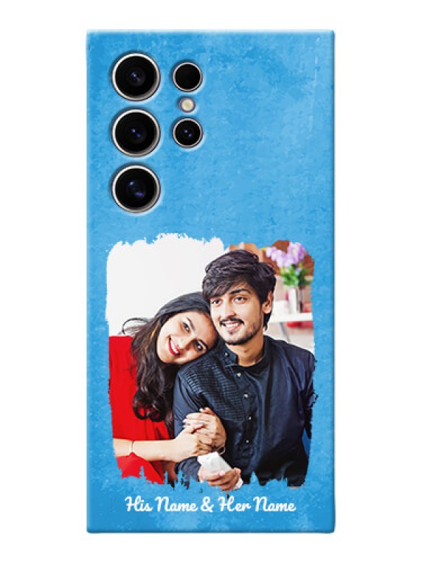 Custom Galaxy S24 Ultra 5G custom mobile cases: Blue Color Vintage Design