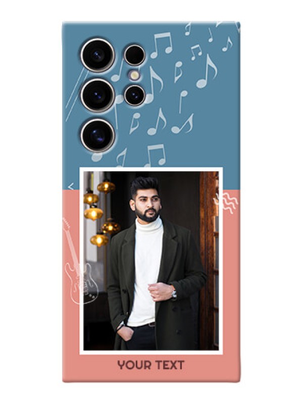 Custom Galaxy S24 Ultra 5G Phone Back Covers with Color Musical Note Design