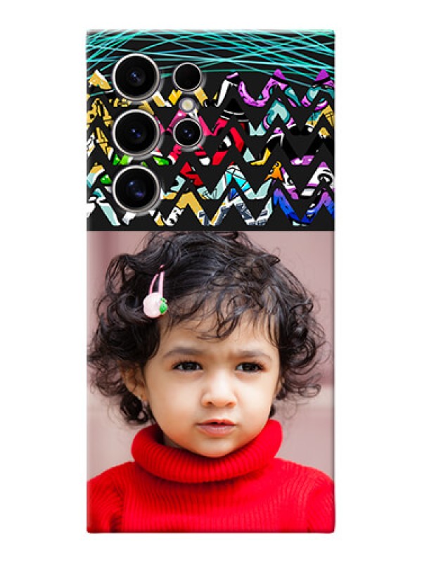 Custom Galaxy S24 Ultra 5G personalized phone covers: Neon Abstract Design