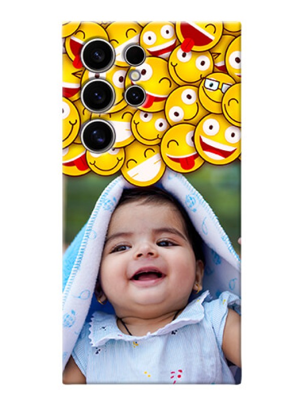 Custom Galaxy S24 Ultra 5G Custom Phone Cases with Smiley Emoji Design