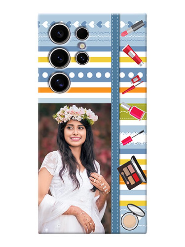 Custom Galaxy S24 Ultra 5G Personalized Mobile Cases: Makeup Icons Design