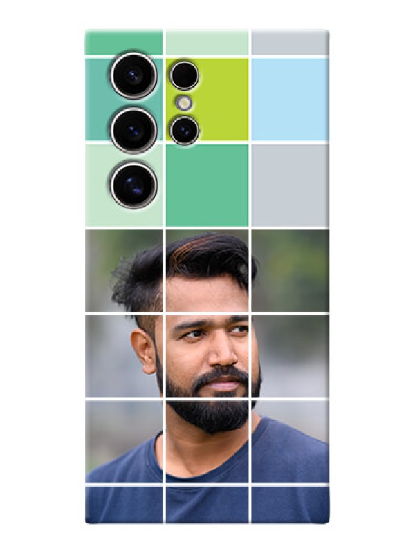 Custom Galaxy S24 Ultra 5G personalised phone covers with white box pattern