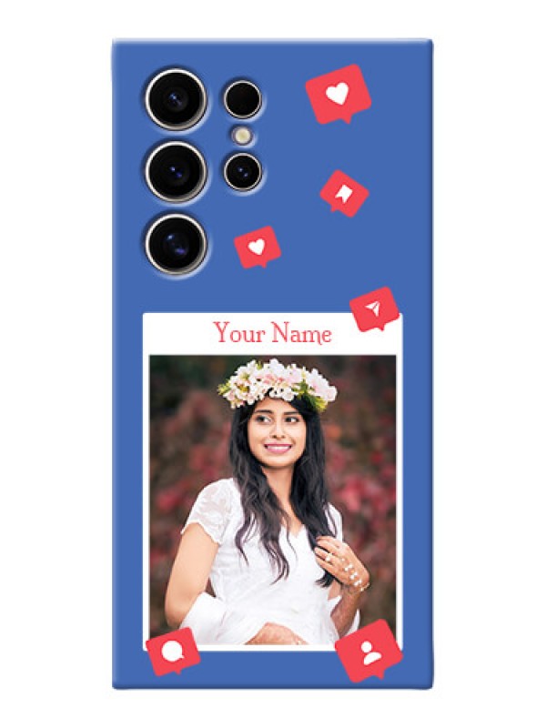 Custom Galaxy S24 Ultra 5G Custom Phone Case with Like Share And Comment Design