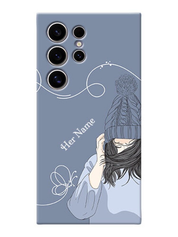 Custom Galaxy S24 Ultra 5G Custom Mobile Case with Girl in winter outfit Design