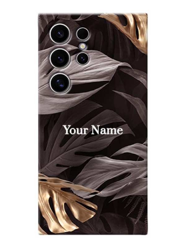 Custom Galaxy S24 Ultra 5G Personalised Phone Case with Wild Leaves digital paint Design