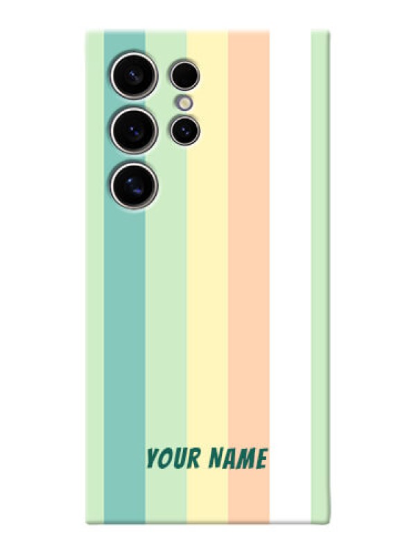 Custom Galaxy S24 Ultra 5G Photo Printing on Case with Multiwithcolour Stripes Design