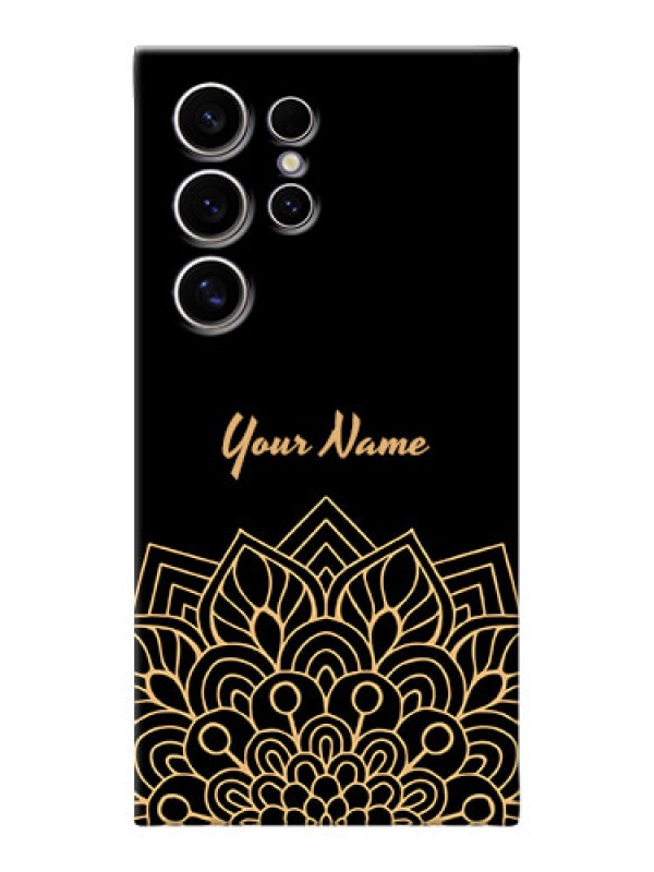 Custom Galaxy S24 Ultra 5G Custom Phone Case with Golden mandala Design