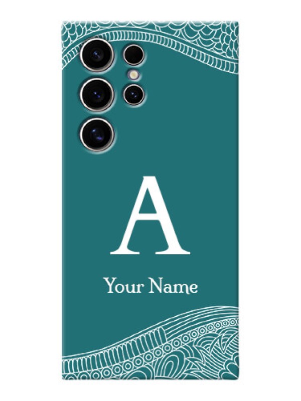 Custom Galaxy S24 Ultra 5G Personalized Phone Case with line art pattern with custom name Design