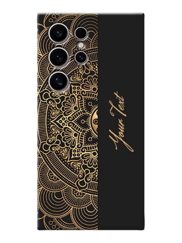 Custom Galaxy S24 Ultra 5G Photo Printing on Case with Mandala art with custom text Design