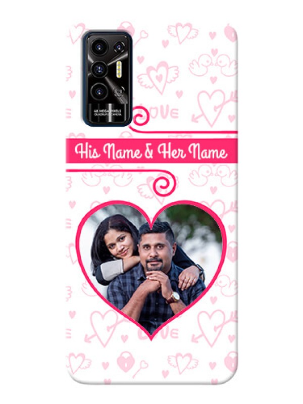 Custom Tecno Pova 2 Personalized Phone Cases: Heart Shape Love Design