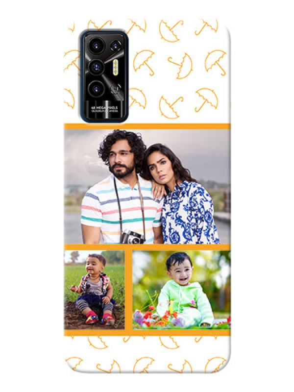 Custom Tecno Pova 2 Personalised Phone Cases: Yellow Pattern Design