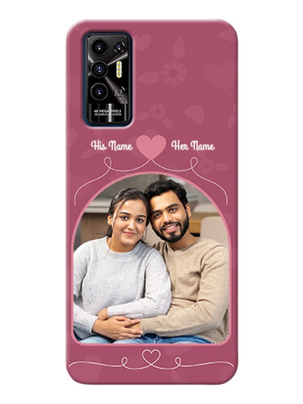 Custom Tecno Pova 2 mobile phone covers: Love Floral Design