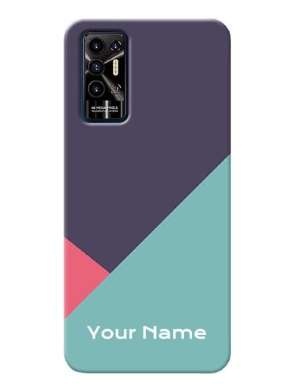 Custom Pova 2 Custom Phone Cases: Tri Color abstract Design