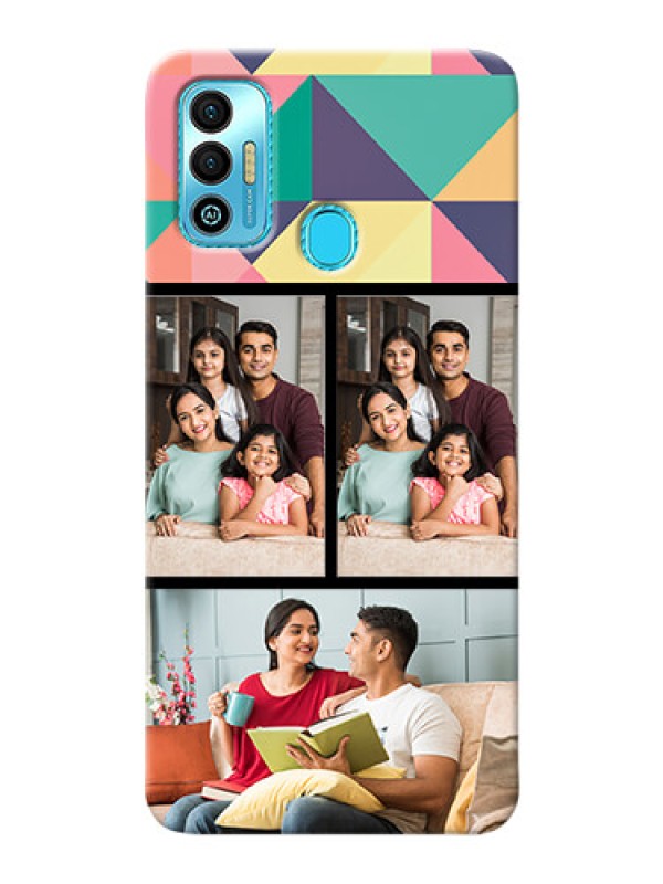 Custom Tecno Spark 7T personalised phone covers: Bulk Pic Upload Design