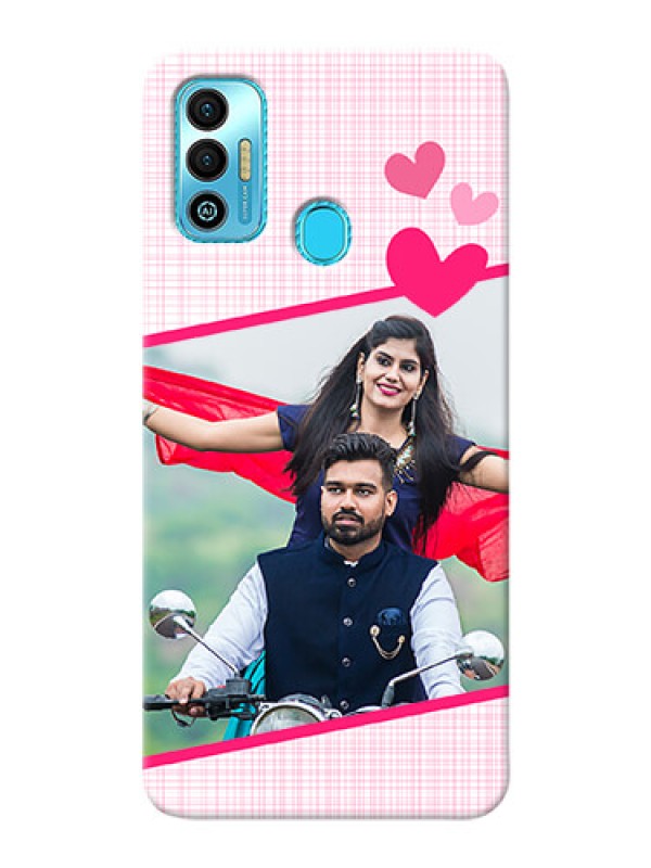 Custom Tecno Spark 7T Personalised Phone Cases: Love Shape Heart Design