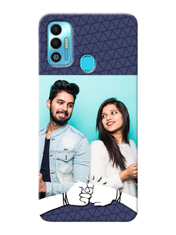 Custom Tecno Spark 7T Mobile Covers Online with Best Friends Design 