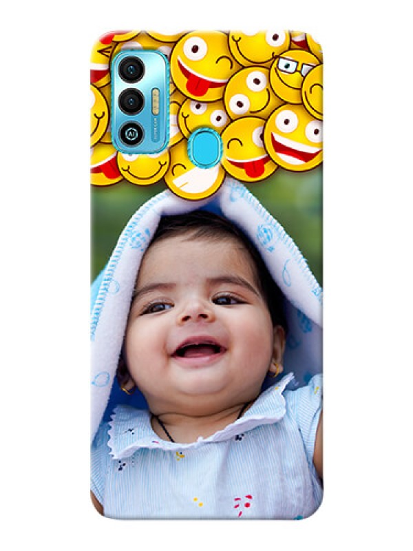 Custom Tecno Spark 7T Custom Phone Cases with Smiley Emoji Design